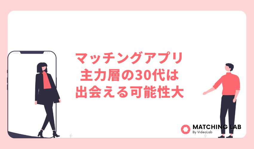 「あきらめないで！」マッチングアプリ主力層の30代は出会える可能性大